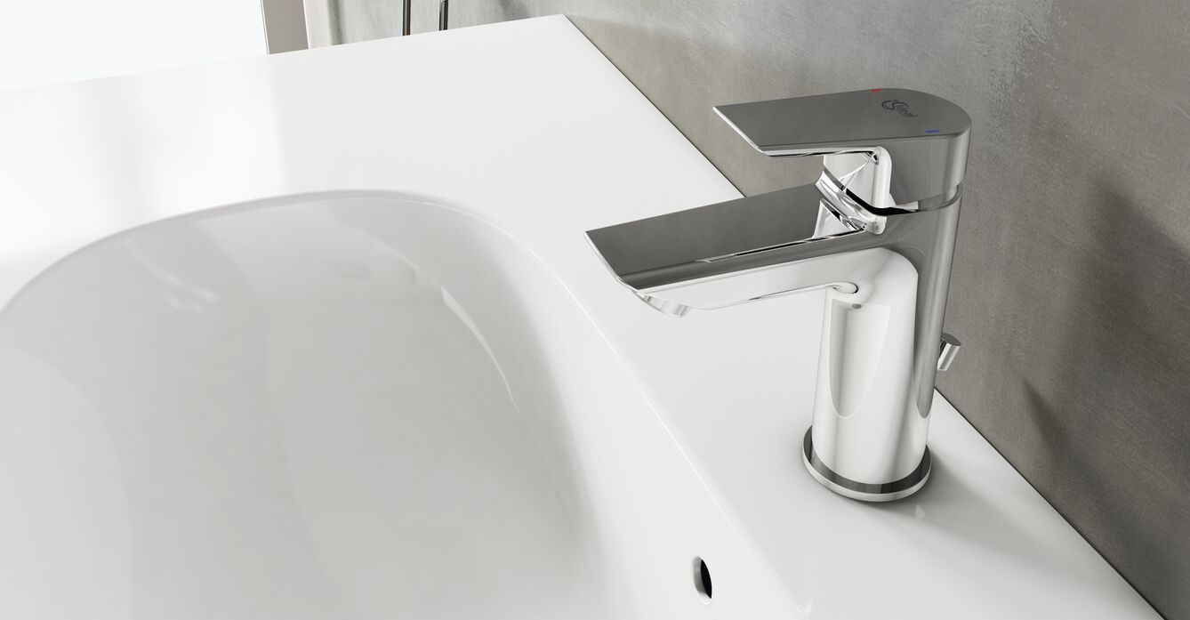 Miscelatore lavabo con piletta di scarico modello Ceramix Ideal